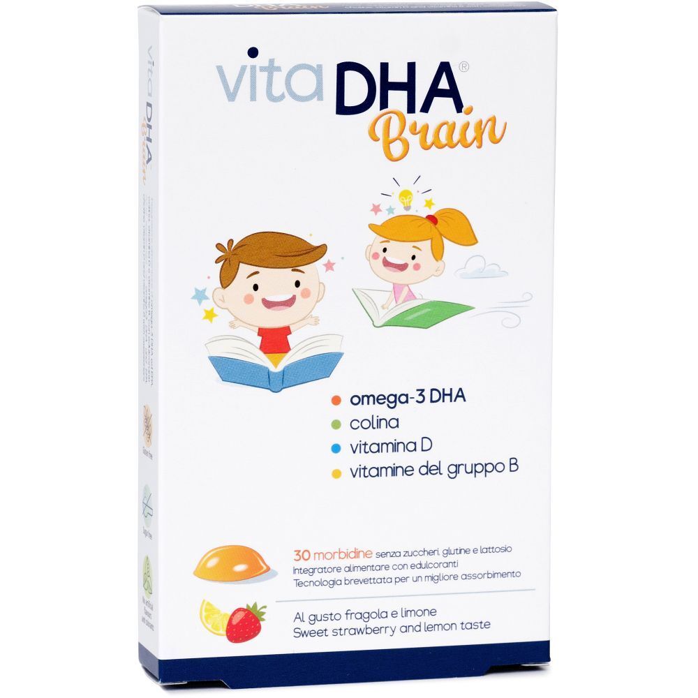 Vitadha Brain 30 Morbidine Al Gusto Fragola E Limone 49,5 g Capsule
