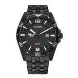 Men's Hampton Pirates Quartz Black-Tone Stainless Steel Watch