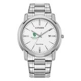 Men's Citizen Watch Silver Manhattan Jaspers Eco-Drive White Dial Stainless Steel