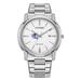 Men's Citizen Watch Silver Central Connecticut State Blue Devils Eco-Drive White Dial Stainless Steel