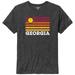 Men's League Collegiate Wear Heather Charcoal Georgia Bulldogs Hyper Local Victory Falls Tri-Blend T-Shirt