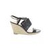 MICHAEL Michael Kors Wedges: Black Print Shoes - Women's Size 10 - Open Toe