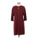 Zara Basic Cocktail Dress - Shift: Brown Solid Dresses - Women's Size Small