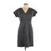 Lark & Ro Casual Dress - Mini V Neck Short sleeves: Black Dresses - Women's Size 12