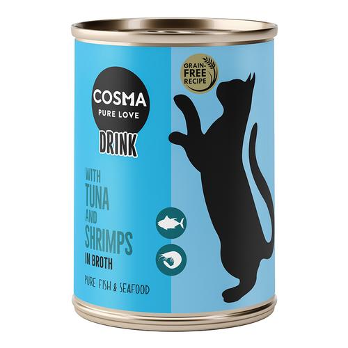 24x 100g Cosma Drink Thunfisch und Shrimps Katzenfutter nass