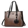 DEEVORCA Classic Women Handbags Fashion Lightweight Top Handle Bag with Large Capacity Pockets PU Leather Satchel Bags for Ladies Date Shopping Daily Travel Casual Work Tote Bag Brown