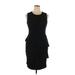 Eliza J Cocktail Dress Crew Neck Sleeveless: Black Print Dresses - Women's Size 14