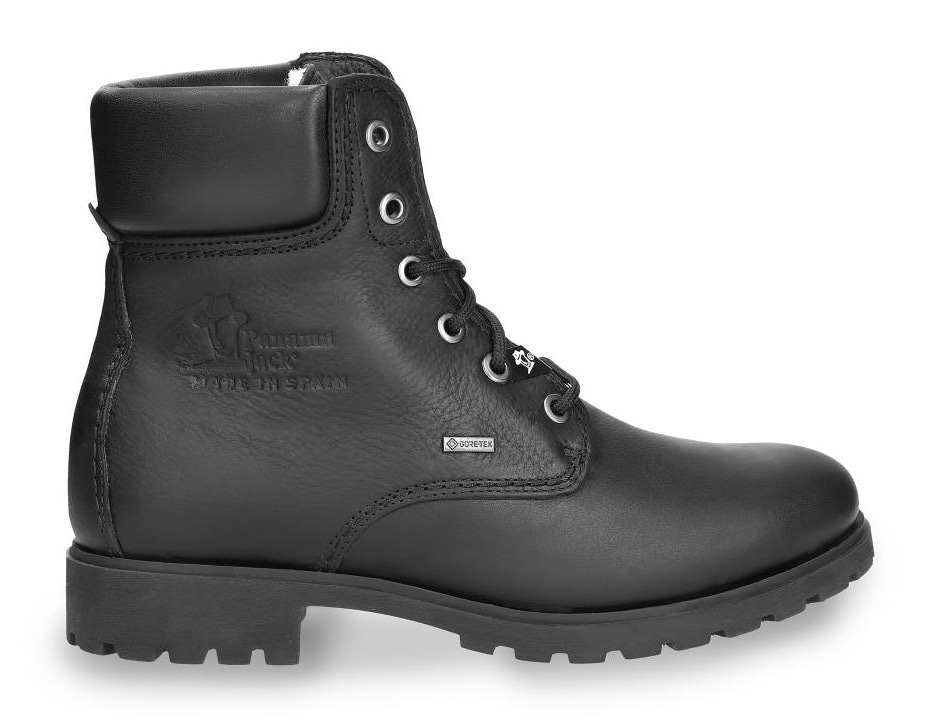 Winterstiefelette PANAMA JACK "Panama", Damen, Gr. 41, schwarz, Nappaleder, Schuhe, Winterboots, Schnürboots, mit GORE-TEX, seitliche Logoprägung
