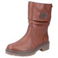 Winterstiefelette RIEKER Gr. 41, rot (rotbraun) Damen Schuhe Reißverschlussstiefeletten