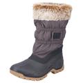 Winterstiefel RIEKER Gr. 40, schwarz (taupe, schwarz) Damen Schuhe Schlupfstiefel