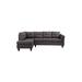Brown/Gray Sectional - Latitude Run® Daphnis Hollywood Regency Linen Modern Sectional Sofa w/ Left Facing Chaise Linen | Wayfair