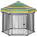 Pawhut Pet Pen Fabric in Gray/Black/Yellow | 46.75 H x 48 W x 41.25 D in | Wayfair D02-062