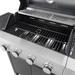 Pritam Arlmont & Co. 4 - Burner Liquid Propane Grill w/ Side Burner & Cabinet Stainless Steel in Black/Gray | Wayfair