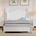 Red Barrel Studio® Broch Platform Bed Wood in White | 43.3 H x 59.5 W x 79.9 D in | Wayfair 0197606962E54D7781286DAD9E239082