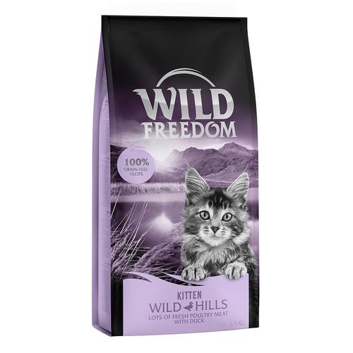 6,5kg Wild Freedom Kitten Wild Hills - Ente getreidefreies Katzenfutter trocken