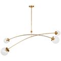 Visual Comfort Signature Collection Kate Spade New York Prescott 62 Inch 4 Light LED Linear Suspension Light - KS 5406SB-CG