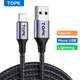 TOPK 3A Micro USB Type C Phone Charger Charging Cable Quick Charge Mobile Phone Cables Wire for