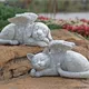 Haupt dekoration Harz Engel Hund Katze Statue Garten Dekor Welpe Grabstein Skulptur Ornamente