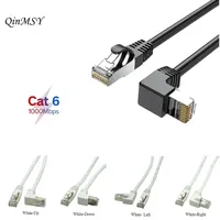 Cat6 Unten Abgewinkelt 1000 mbps netzwerk kabel 90 grad Netzwerk geschirmt TV router netzwerk kabel