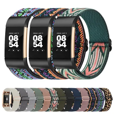 Neues elastisches Nylon band für Fitbit Charge 2 Band Armband verstellbares Armband für Fitbit