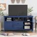 TV Stand Modern Television Storage Cabinet with Open Shelves and 2 Drawers, Console Table Sideboard for Living Room