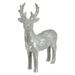 10.5" Gray and Silver Faux Wood Grain Standing Deer Christmas Figure