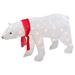 32" LED Lighted Tinsel Polar Bear Outdoor Christmas Decoration