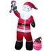 8' Inflatable Santa Claus with Toy Sack Outdoor Christmas Decoration