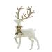 46" Lighted 2-D Silver Glitter Reindeer Christmas Yard Art Decoration