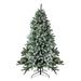 7.5' Pre-Lit Medium Flocked Winter Park Fir Artificial Christmas Tree - Warm Clear LED Lights