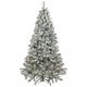 6.5' Pre-Lit Flocked Madison Pine Artificial Christmas Tree Multi Lights