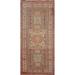 Geometric Anatolian Vintage Runner Rug Handmade Oriental Wool Carpet - 3'0" X 7'2"