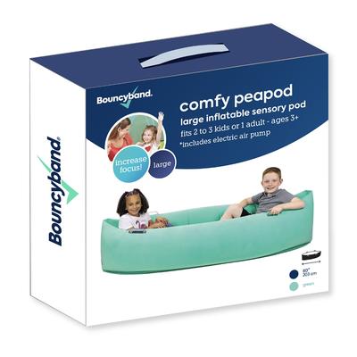 Bouncyband Comfy Peapod, Inflatable Sensory Pod , 80", Green