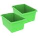 Storex Medium Classroom Storage Bin, Green, Pack of 2