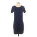 J.Crew Casual Dress - Shift: Blue Print Dresses - Women's Size X-Small