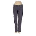 Hudson Jeans Jeans - Mid/Reg Rise Straight Leg Boyfriend: Purple Bottoms - Women's Size 27 - Dark Wash