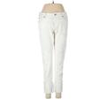 Soho JEANS NEW YORK & COMPANY Jeans - High Rise Straight Leg Boyfriend: Ivory Bottoms - Women's Size 4 - White Wash