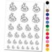 Happy Easter Bunny Behind Egg Water Resistant Temporary Tattoo Set Fake Body Art Collection - Black