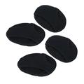 1 Pair 2 Holes Silicone Gel Heel Pads Forefoot Half Yard Pads Anti-Slip Pads Forefoot Arch Support High-heeled Shoes Insoles - Free Size (Black)