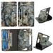 Wallet style for Asus Nexus tablet case 7 inch for android tablet cases 7 inch Slim fit standing protective rotating universal PU leather cash Pocket cover Camo Pinetree