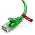 NewYork Cables 3 FT Pack of 1 Cat6 Ethernet Patch Internet Cable | Short Cat 6 Snagless Network Cable Cat6 Cable Cat 6 Cable Networking Cable in Green