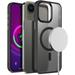 Compatible with iPhone 15 Case Magnetic [Compatible with MagSafe] Matte Translucent Shockproof Cover Phone Case for iPhone 15 Case Clear Silicone Case for Apple iPhone 15 6.1 Inch Black