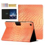 for Samsung Galaxy Tab A9+ 11.0 2023 SM-X210 / SM-X215 / SM-X216 Case - Soft PU Leather Stand Folio Case Smart Cover Auto Sleep/Wake Multiple Viewing Angles for Samsung Galaxy Tab A9+ Orange