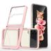 Ultra Hybrid Designed for Samsung Galaxy Z Flip 3 5G Case Clear Hard PC Back TPU Bumper with Shockproof Air Cushion Case for Samsung Galaxy Z Flip 3 - Crystal Clear Pink