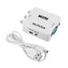 RIWPKFH Mini HD AV2VGA Video Digital Converter Box with 3.5mm Audio AV RCA CVBS to VGA Video HDTV Adapter Conversor Box with USB Cable