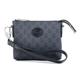 GUCCI Crossbody Shoulder Bag Pouch Interlocking G GG Supreme Canvas Dark Gray Men's 723306