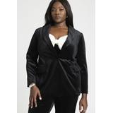 Plus Size Women's Slim Tuxedo Blazer by ELOQUII in Black Onyx (Size 18)