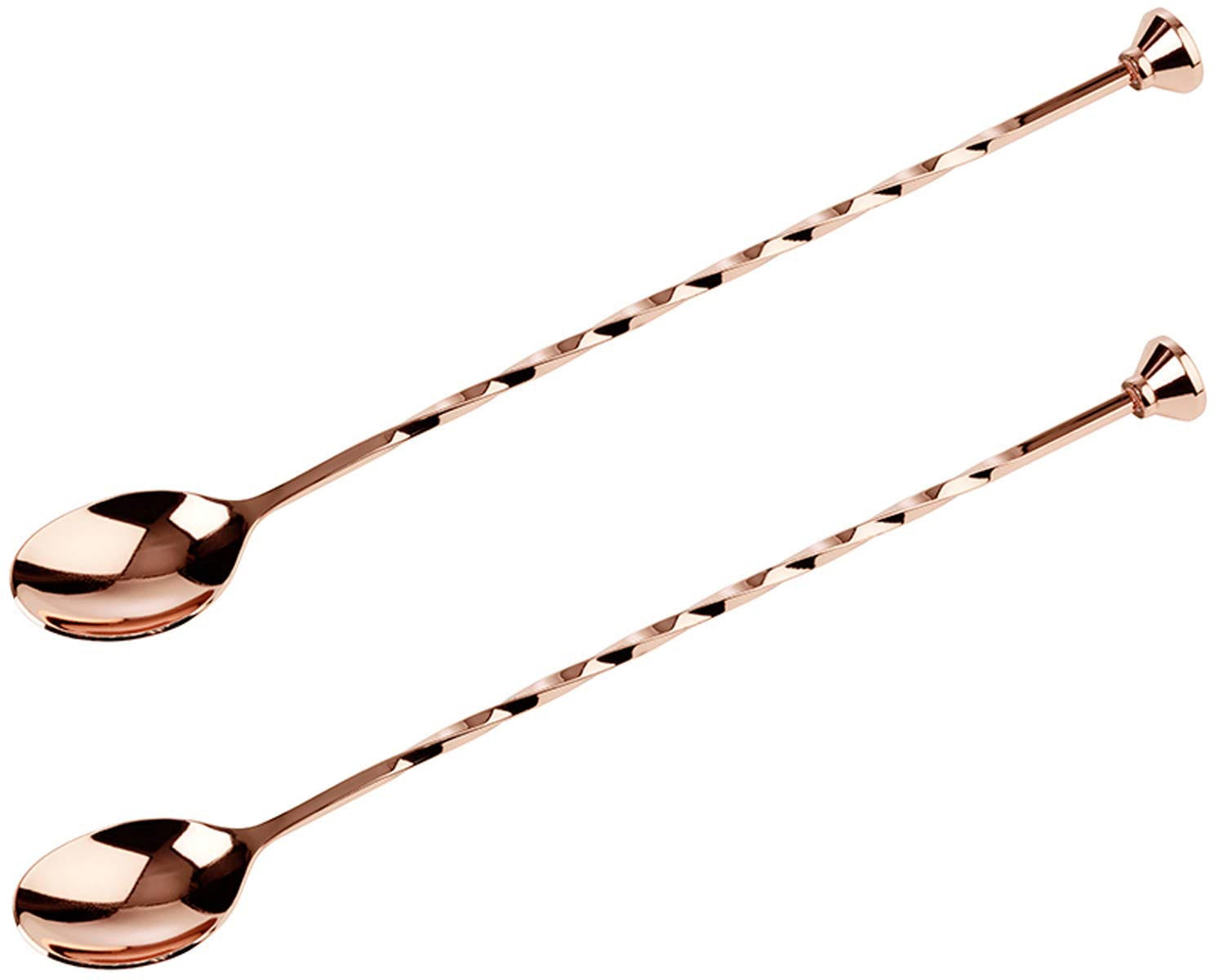 Servierlöffel BUDDY'S, rosa (kupfer), B:3cm H:2cm, Edelstahl, Kochlöffel, Barlöffel, mit Kegel-Stößel am Kopfende, 28 cm, Edelstahl, 2-teilig Image
