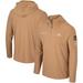 Men's Colosseum Khaki Minnesota Golden Gophers OHT Military Appreciation Cloud Jersey Desert Quarter-Zip Pullover