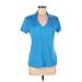 PGA Tour Active T-Shirt: Blue Solid Activewear - Women's Size Medium